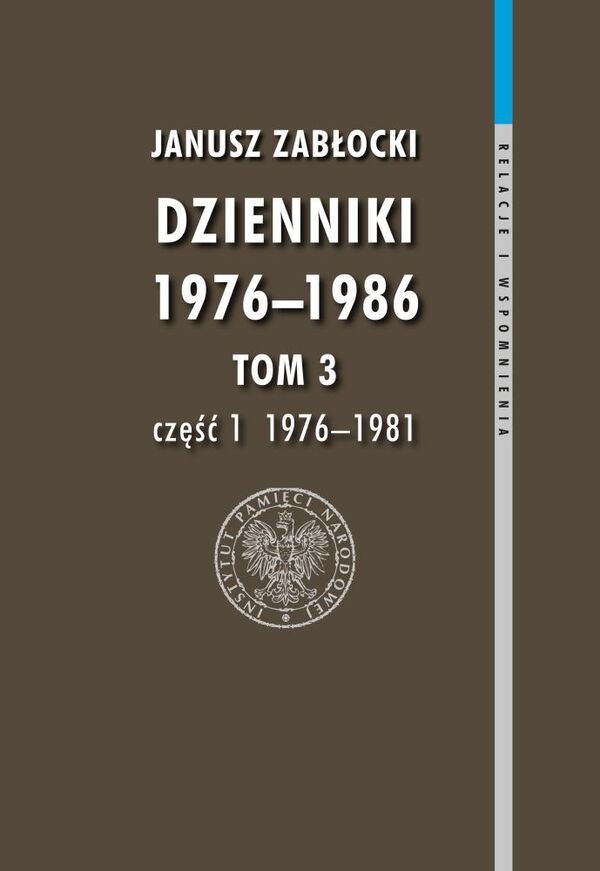 Okładka Dzienniki 1976–1986, t. 3, cz. 1: 1976–1981