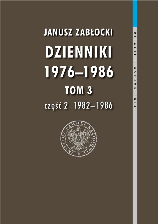 Okładka Dzienniki 1976–1986, t. 3, cz. 2: 1982–1986