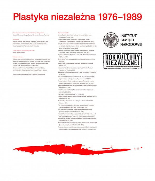 Okładka Plastyka niezależna 1976–1989